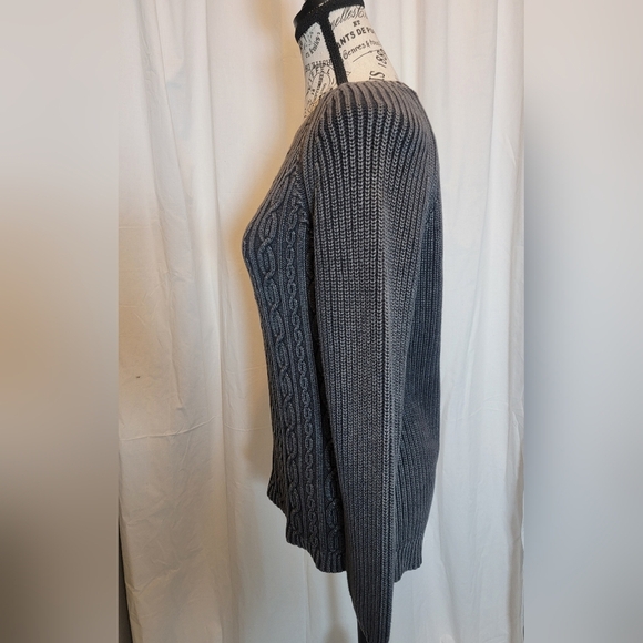 Artisan Charcoal Cable Knit Turtleneck Sweater - Picture 3 of 8